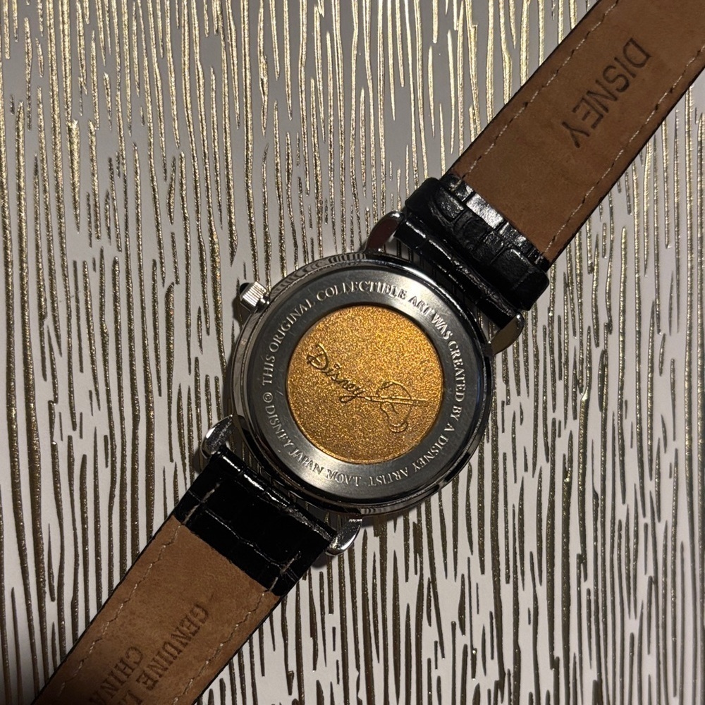 Disney “Ariel” Silver Dial Watch with Black Strap alligator pattern - Picture 5 of 6